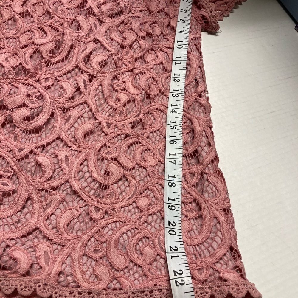 STEM & VINE women’s top size large, lace,peach - Picture 14 of 15